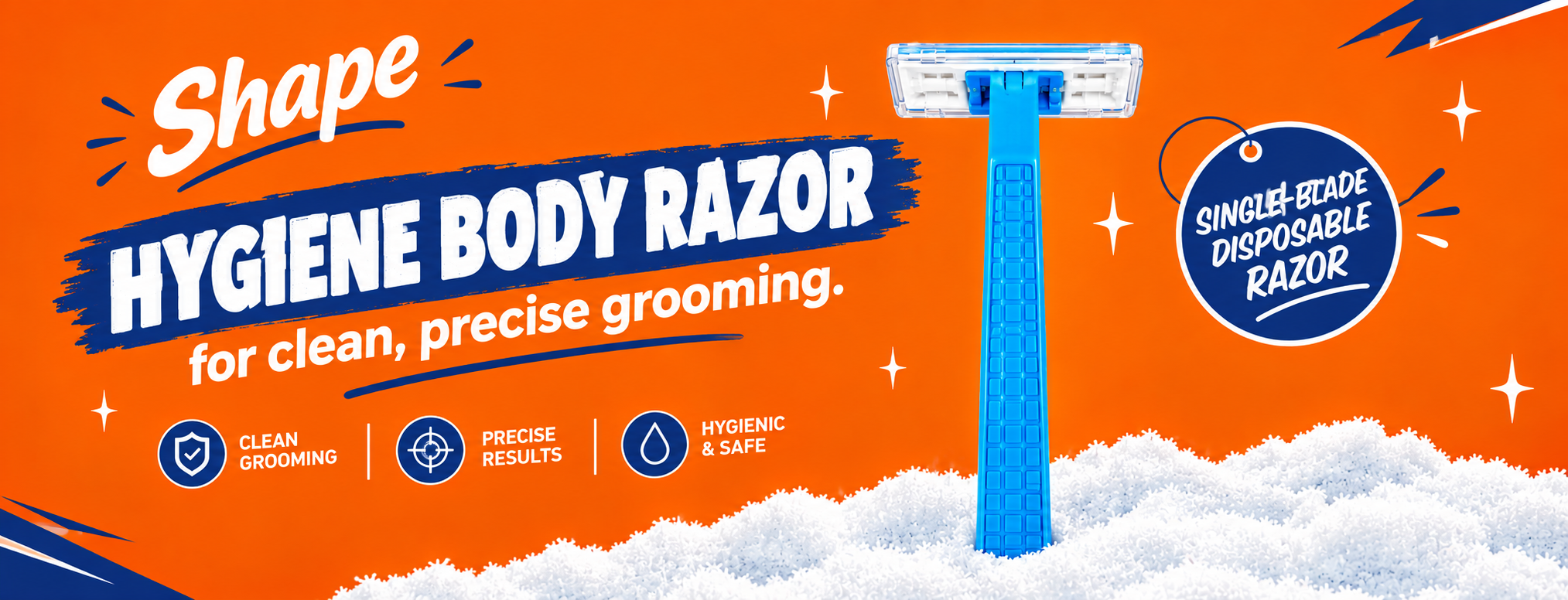Shape hygiene body razor